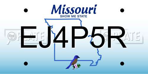EJ4P5R Missouri License Plate