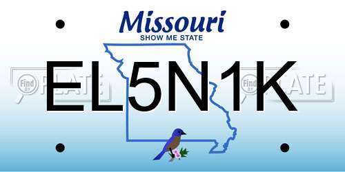 EL5N1K Missouri License Plate