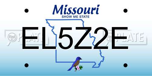 EL5Z2E Missouri License Plate