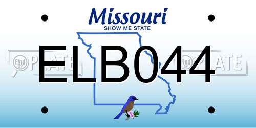 ELB044 Missouri License Plate