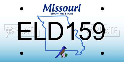 ELD159 Missouri License Plate