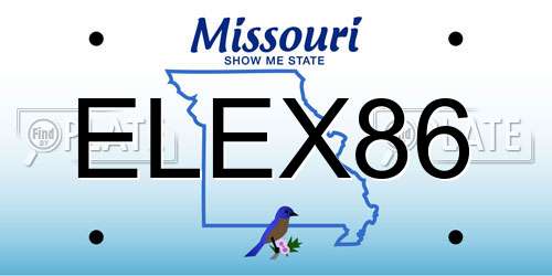 ELEX86 Missouri License Plate
