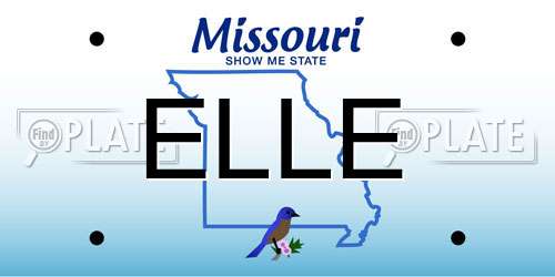 ELLE Missouri License Plate