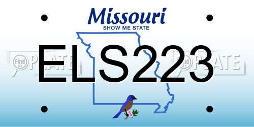 ELS223 Missouri License Plate