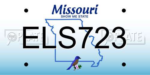 ELS723 Missouri License Plate