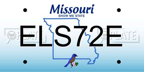 ELS72E Missouri License Plate