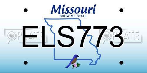 ELS773 Missouri License Plate