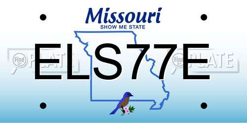 ELS77E Missouri License Plate