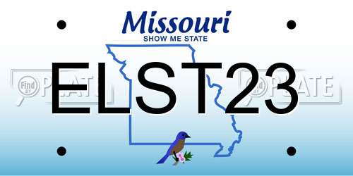 ELST23 Missouri License Plate