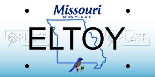 ELTOY Missouri License Plate