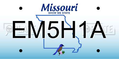 EM5H1A Missouri License Plate
