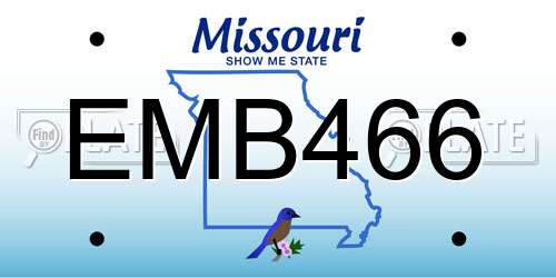 EMB466 Missouri License Plate