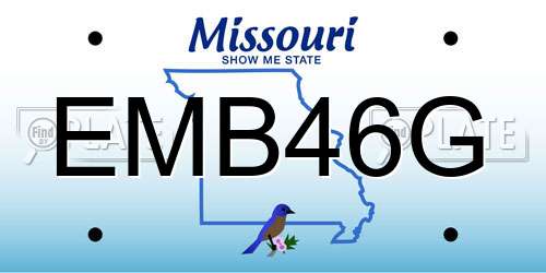 EMB46G Missouri License Plate