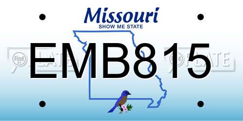 EMB815 Missouri License Plate