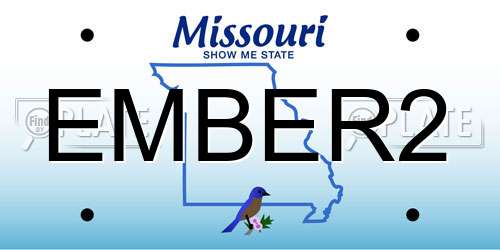 EMBER2 Missouri License Plate