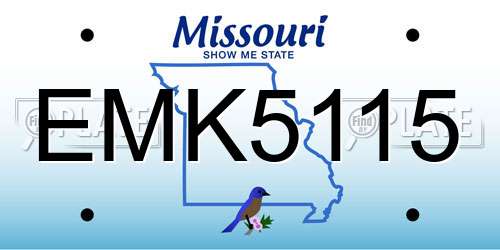 EMK5115 Missouri License Plate