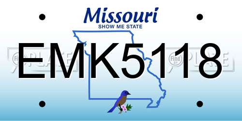 EMK5118 Missouri License Plate