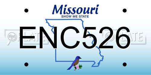ENC526 Missouri License Plate