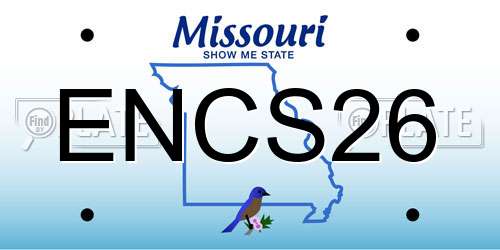 ENCS26 Missouri License Plate