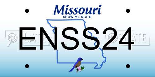 ENSS24 Missouri License Plate