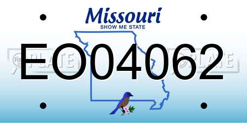 EO04062 Missouri License Plate
