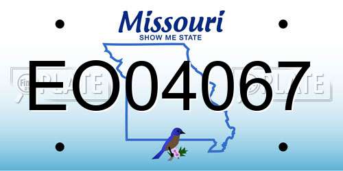 EO04067 Missouri License Plate