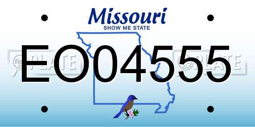 EO04555 Missouri License Plate