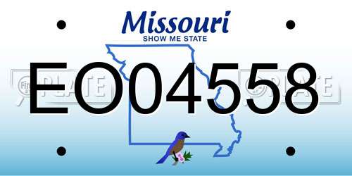 EO04558 Missouri License Plate