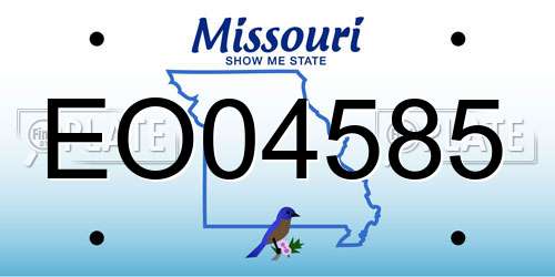 EO04585 Missouri License Plate