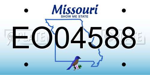 EO04588 Missouri License Plate