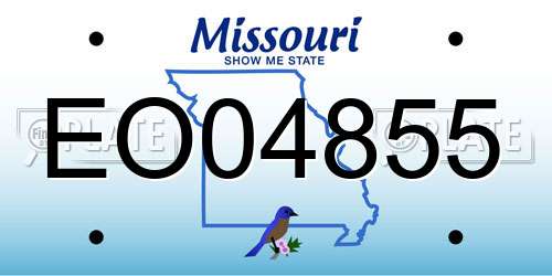 EO04855 Missouri License Plate