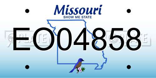 EO04858 Missouri License Plate