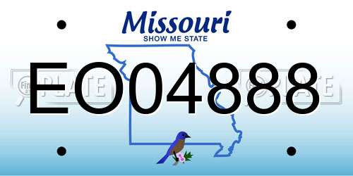 EO04888 Missouri License Plate