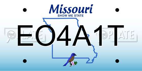 EO4A1T Missouri License Plate