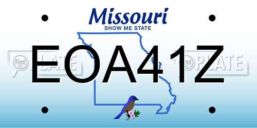 EOA41Z Missouri License Plate