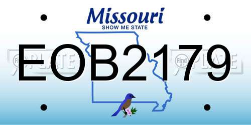 EOB2179 Missouri License Plate