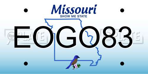EOGO83 Missouri License Plate