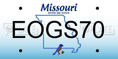 EOGS70 Missouri License Plate