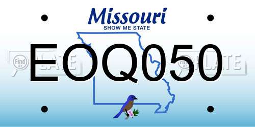EOQ050 Missouri License Plate