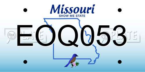 EOQ053 Missouri License Plate