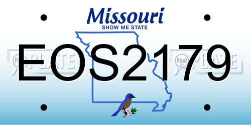EOS2179 Missouri License Plate