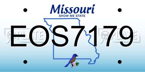EOS7179 Missouri License Plate