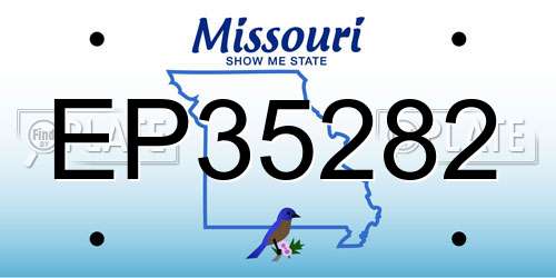 EP35282 Missouri License Plate