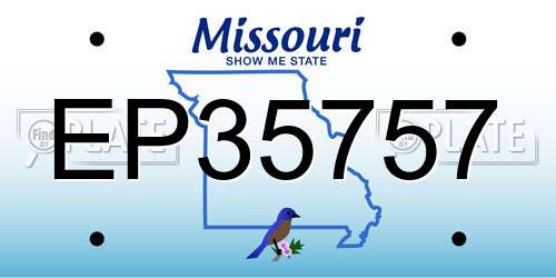 EP35757 Missouri License Plate