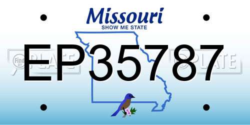 EP35787 Missouri License Plate