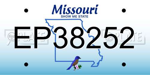 EP38252 Missouri License Plate