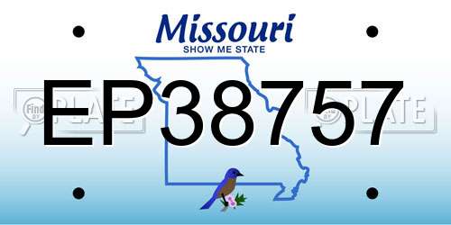 EP38757 Missouri License Plate