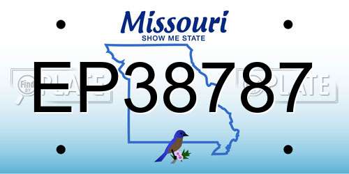 EP38787 Missouri License Plate