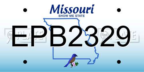EPB2329 Missouri License Plate