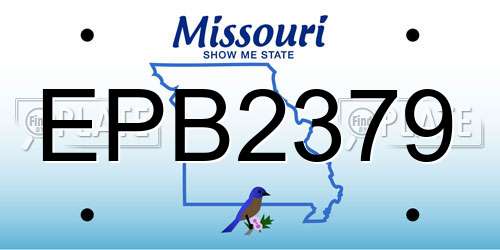EPB2379 Missouri License Plate